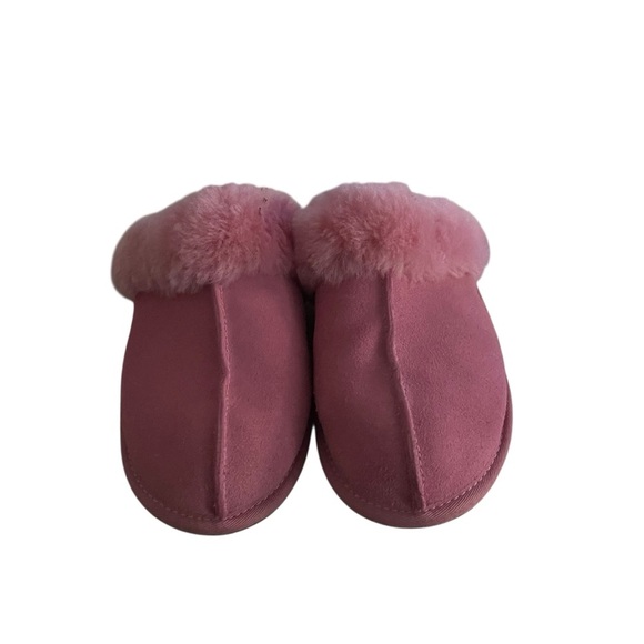 UGG Pink Plush Slippers Women Size 7 - Picture 6 of 9